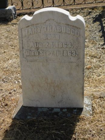 [Picture of Mary Trabucco grave]